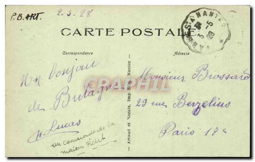 Rochefort-en-Terre - Blick auf die Gueuzon-Tal — Coll. Tocheport, n°102 - Rückseite