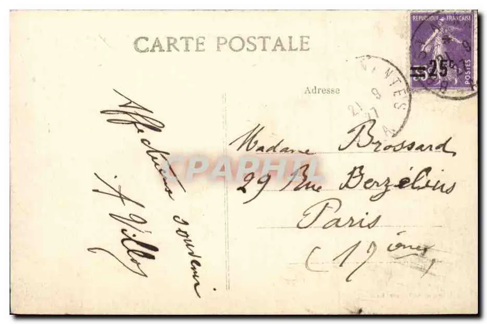La Pointe du Raz — Die Strände und die Bucht der Toten — Sammlung Villeneuve & Compagnie, n° 3497 - Rückseite