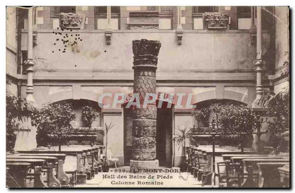 Le Mont-Dore — Saal der Fußbäder — Römische Säule — Verleger: C. S. P. (n° 929) - Vorderseite