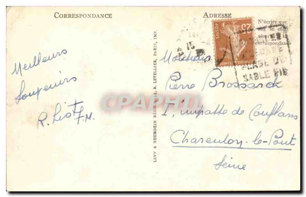 Les Sables-d'Olonne — A Praia, extremidade Leste — LL - Verso