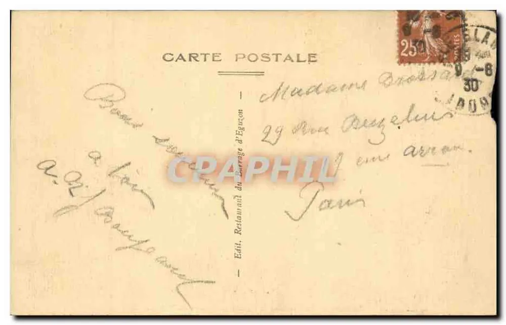 Eguizon — Tal der Creuse unter dem Pont des Piles — Verlag Réfoujou - Rückseite