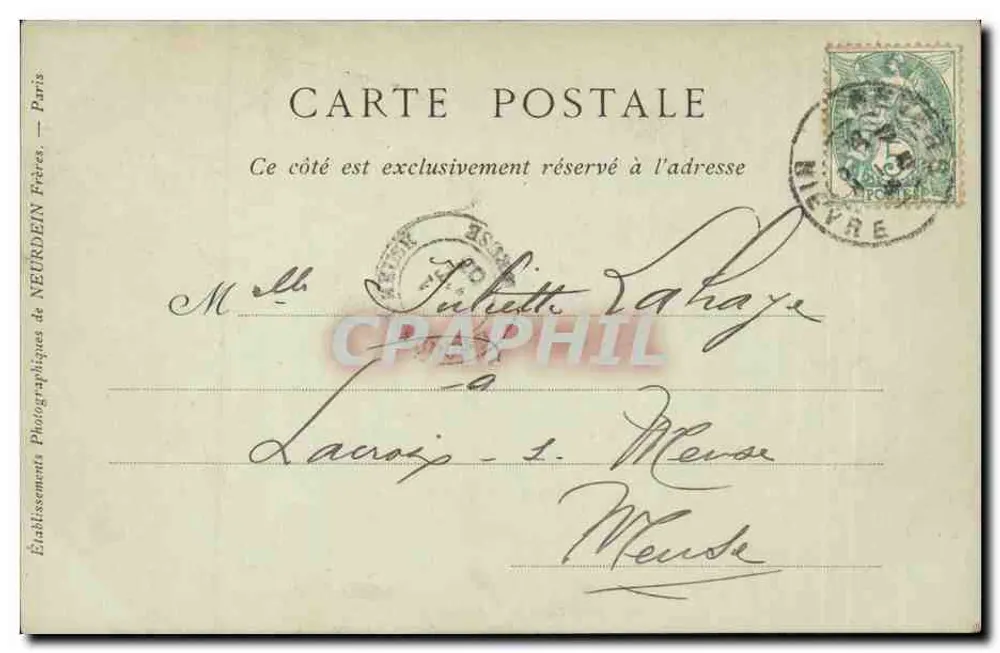 Nevers — Die Porte du Croix und ihr Vorgang, 14. Jahrhundert — Collections ND Phot - Rückseite