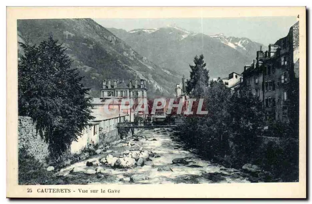 Cauterets - Visão sobre o Gave - Frente