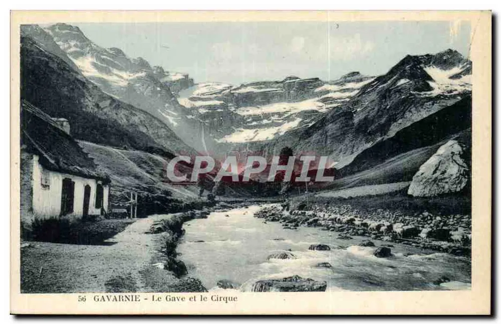Gavarnie - O Gave e o Cirque — série 56, editor P.B.28 - Frente