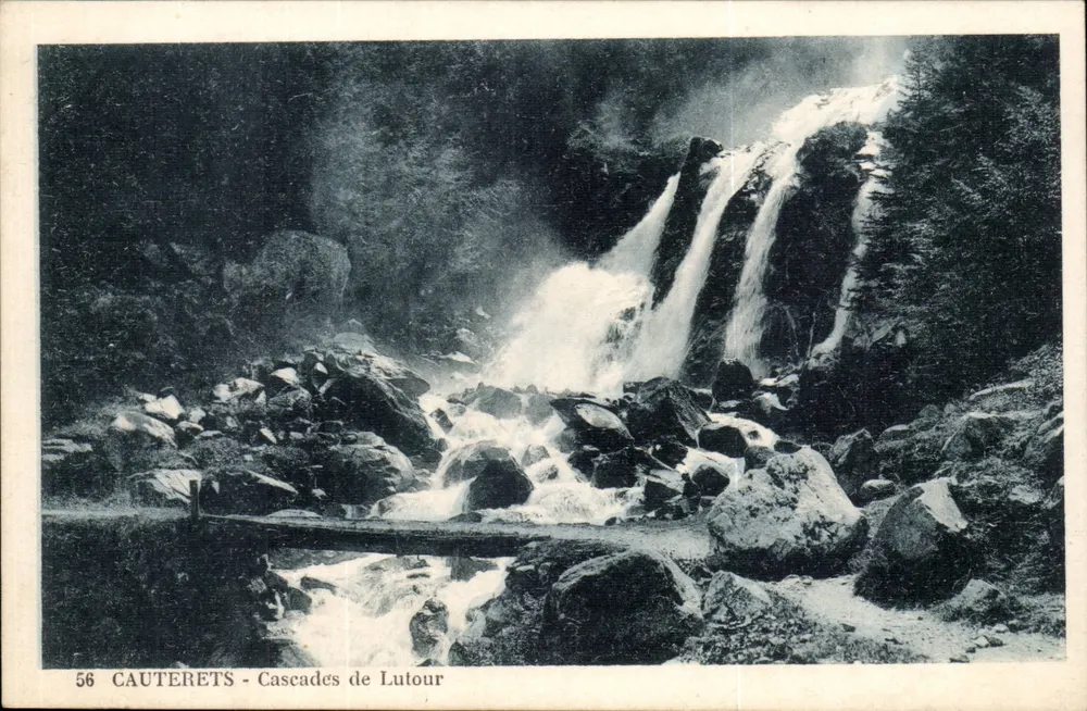 Cauterets - Cachoeiras de Lutour — editor H. Rius, joalheria Cauterets, n° 56 - Frente