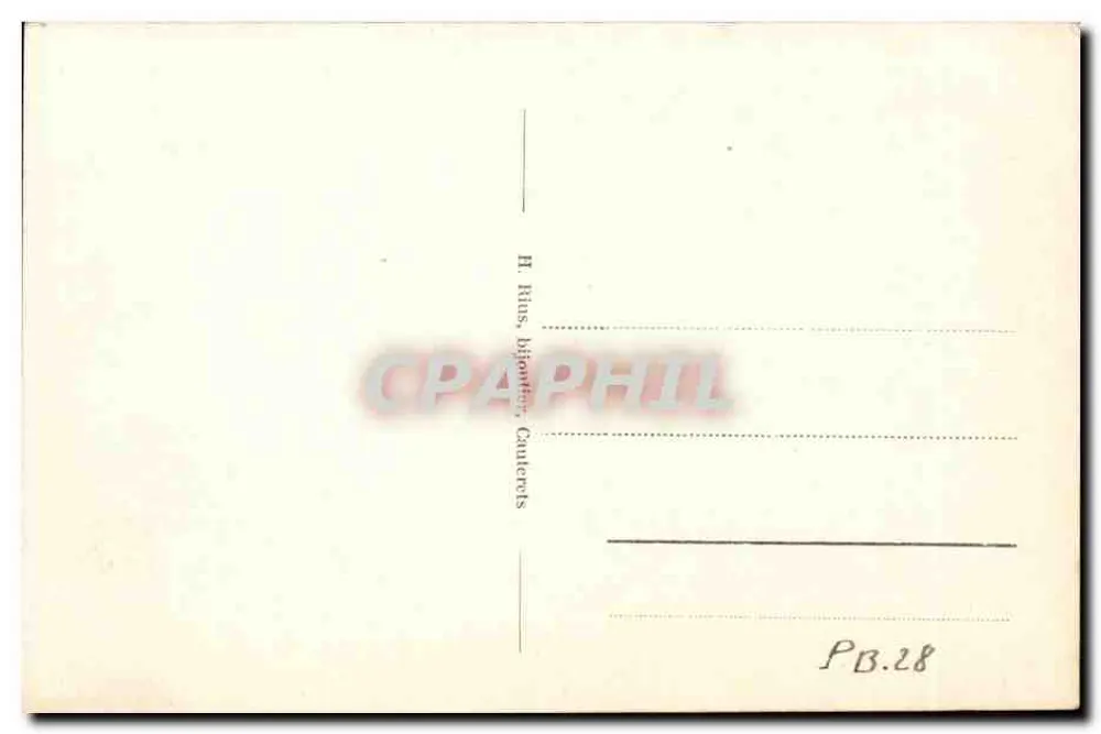 Cauterets - Cachoeiras de Lutour — editor H. Rius, joalheria Cauterets, n° 56 - Verso