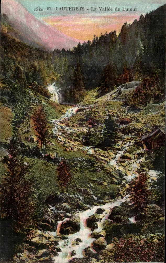 Cauterets - A Vale de Lutoar — edição Almanach dos Artes e Tradições Populares, Strasbourg - Frente