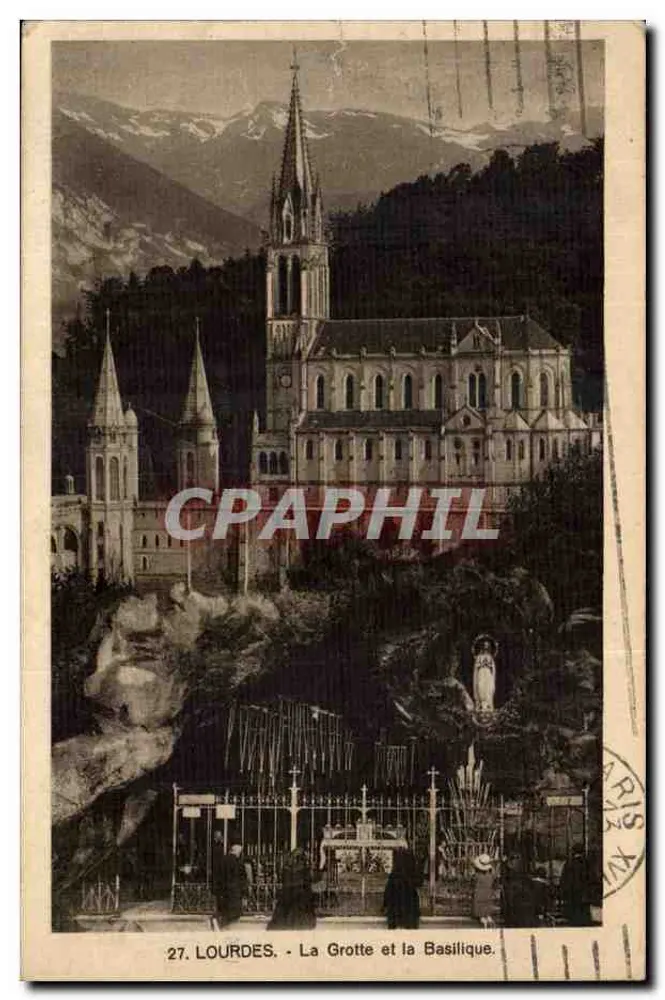Lourdes — A Gruta e a Basílica — Paris, n°27 - Frente