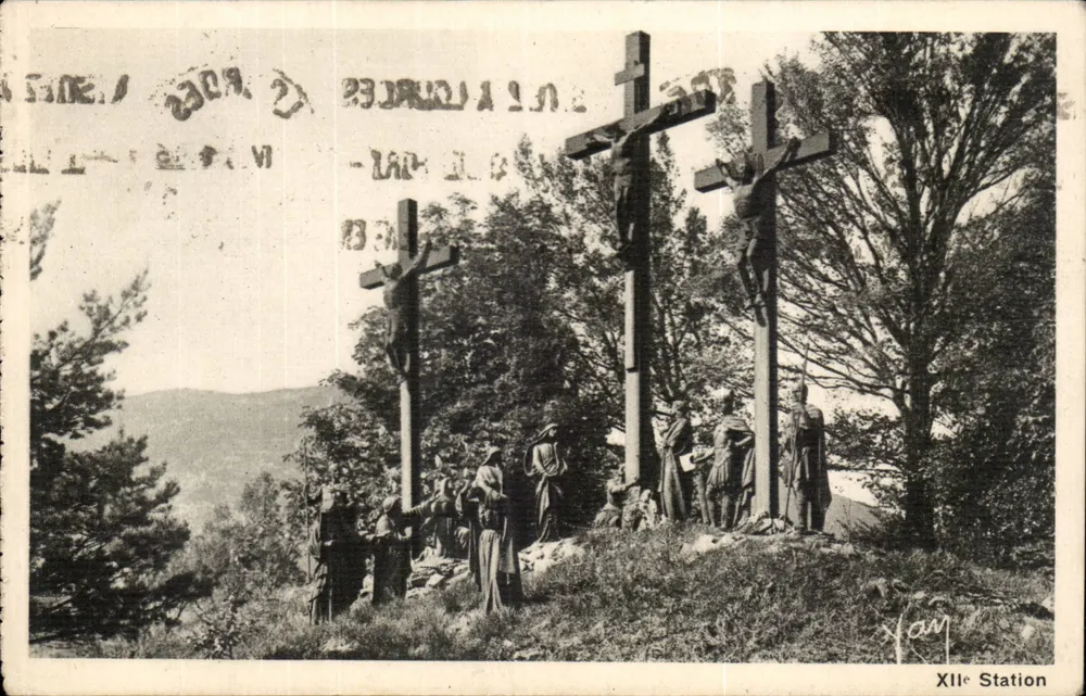 XII. Station — Jesus stirbt am Kreuz — Fotoausgabe Lourdes - Vorderseite