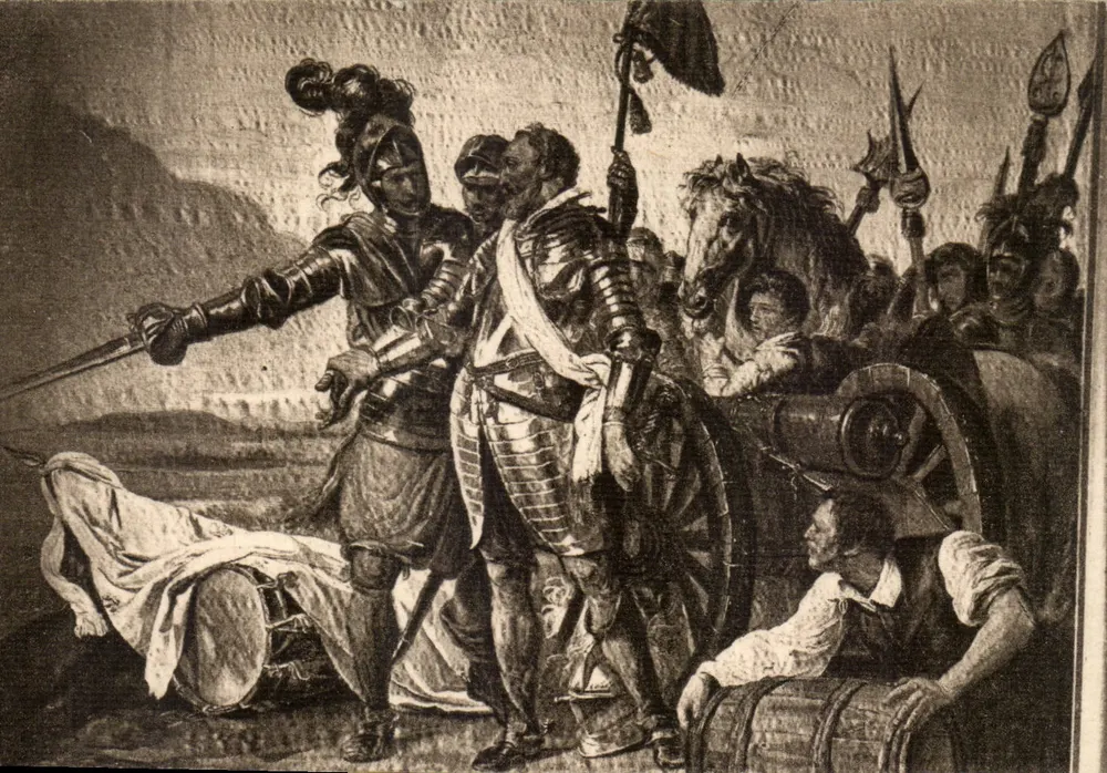 Tapisserie des Schlosses (9) - Henri IV vor Paris - Vorderseite