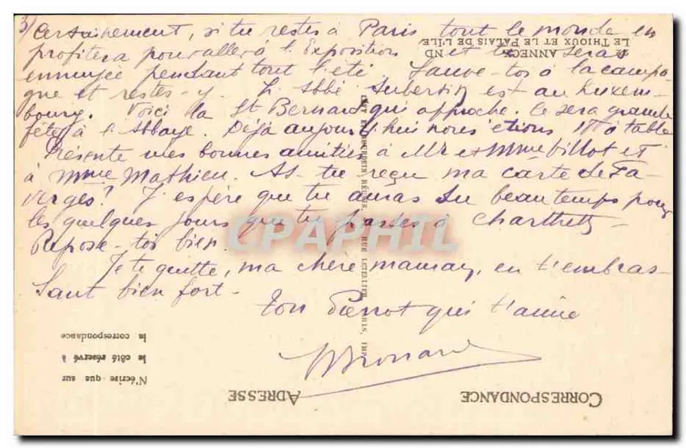 Annecy — Le Thiou und das Schloss auf der Insel — Verlag: A. Darcé, Nr. 107 - Rückseite