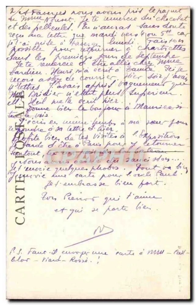 Montmin — A Igreja — Carte postale ancienne - Verso
