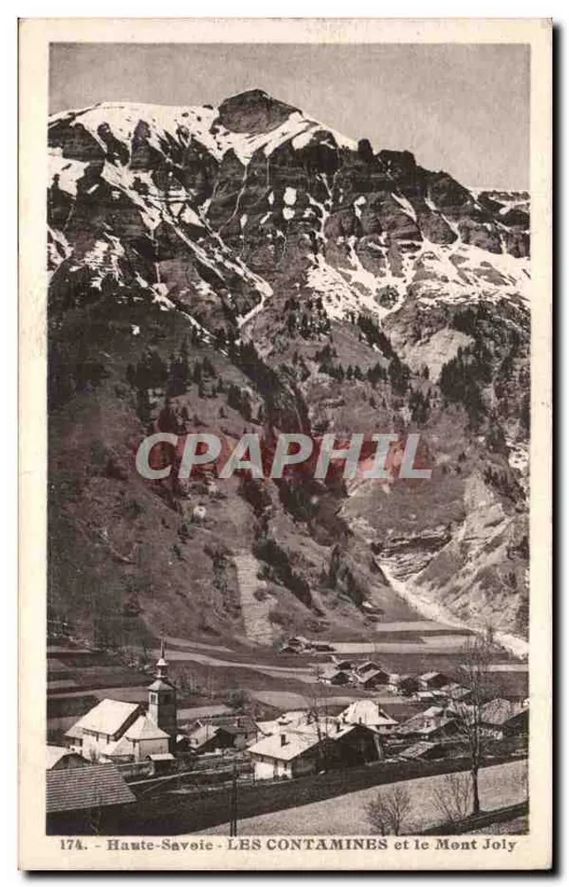 Les Contamines e o Mont Joly — Alta Saboia — editor L. Morand, Vegeève, n° 174 - Frente