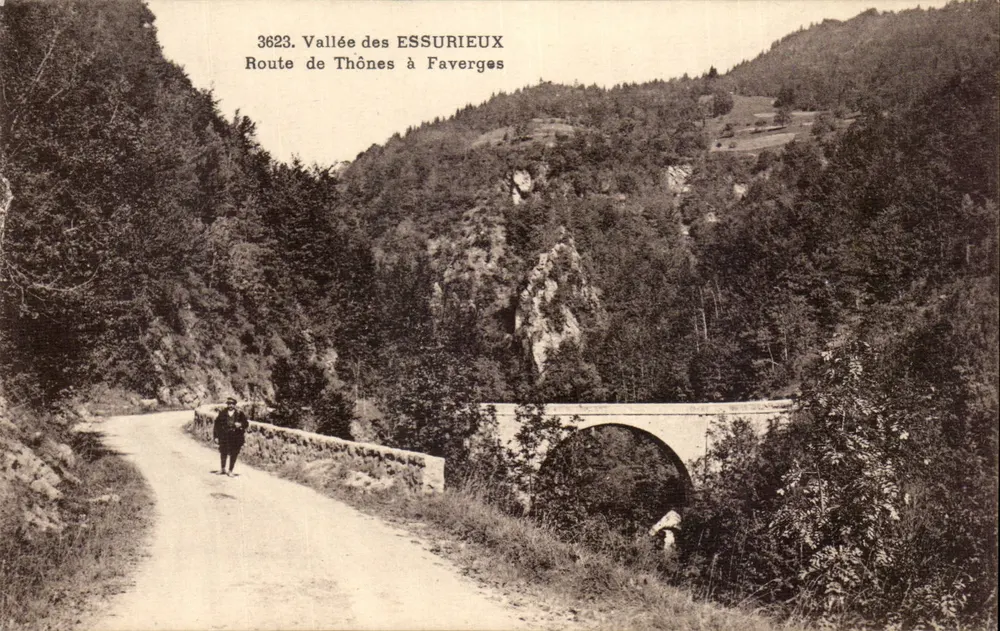 Tal der Essurieux — Straße von Thônes nach Favergeres — ABM. - Les Jois Coins de Savoie - Vorderseite