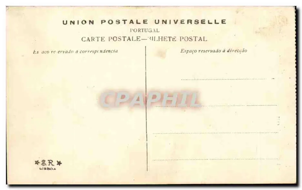 Botanischer Garten — Lissabon — Union Postale Universelle - Rückseite