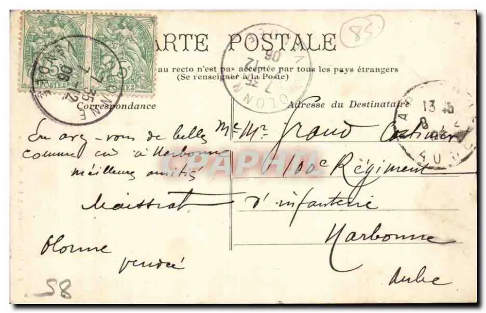 Die kleine Grévin — Aux Sables d'Olonne — Sammlung G.I.D., Nantes - Rückseite