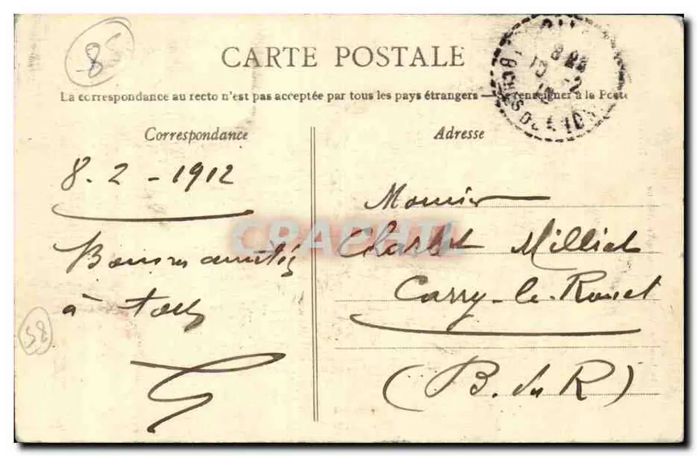 Vendée - Alte Vendéanerin — Lib. Peupin, Morfagne, n°57 - Rückseite