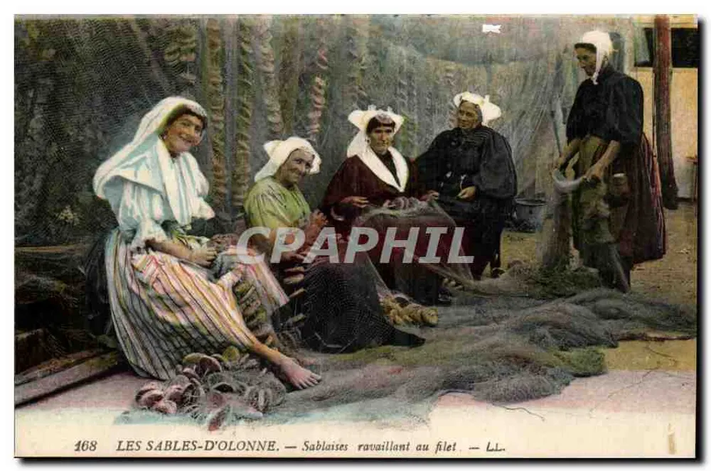 Les Sables-d'Olonne — Frauen aus La Réunion, die mit Netzen arbeiten — LL. — N° 168 - Vorderseite