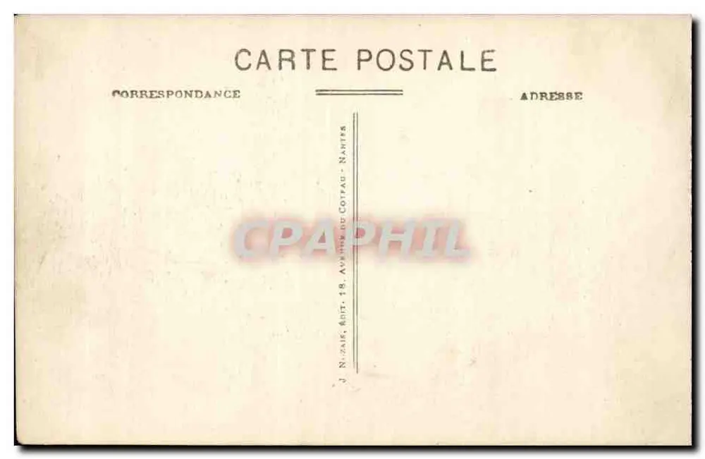 Les Sables-d'Olonne — Le Passage des Sables à la Chaume — Editor J. N. ZAÏR, Nantes - Verso