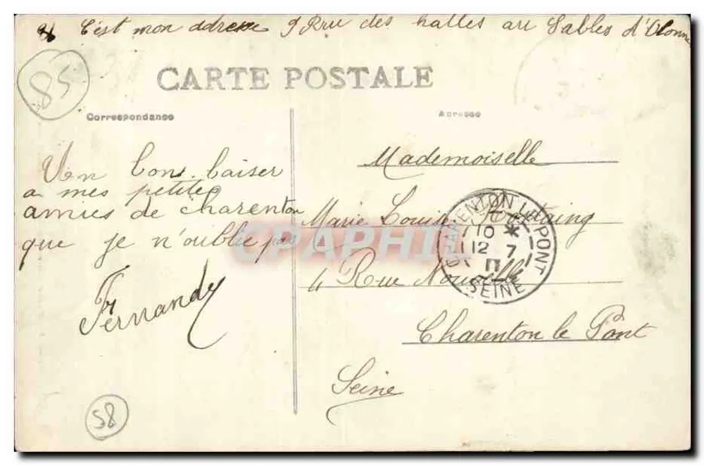 Petites Sahlaïsaises — Coleção Vendézinge, Sables d'Olonne — n° 4117 - Verso