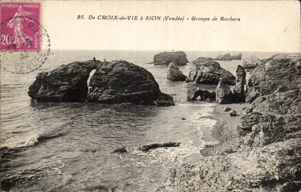 Von CROIX-de-VIE nach SION (Vendée) - Felsengruppe — N.P. Verlag, CROIX-de-VIE - Vorderseite