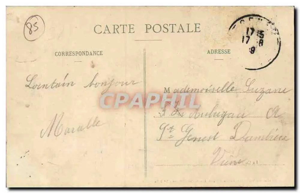 A Culbute — Lucien Amiaud, Les Sables-d'Olonne — N° 2224 - Verso