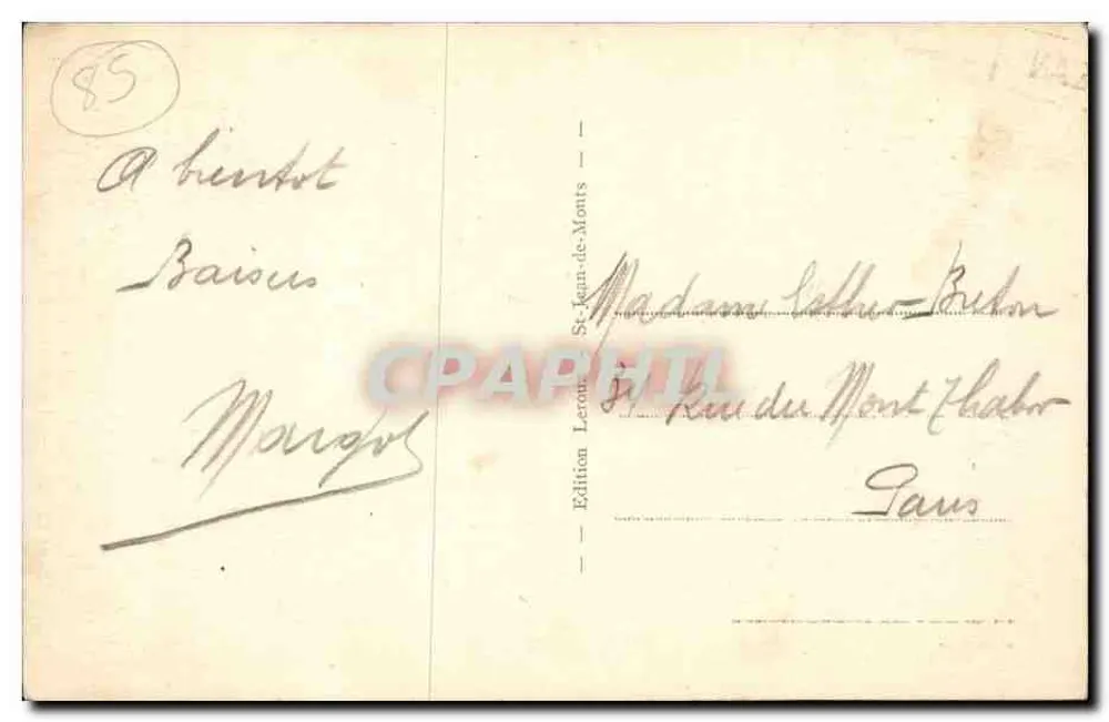 ST-JEAN-de-MONTS — Ansicht des Mühlen von Orouet — Edition Leron - Rückseite