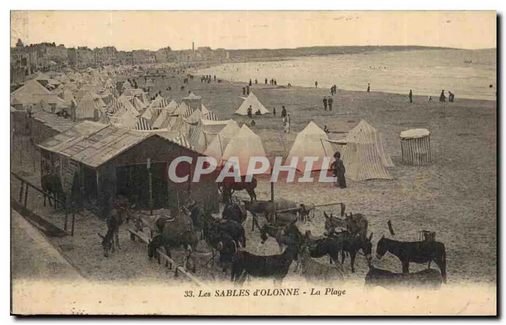 Les SABLES d'OLONNE - A Praia — editor J. Nozaïs, Nantes, n°33 - Frente