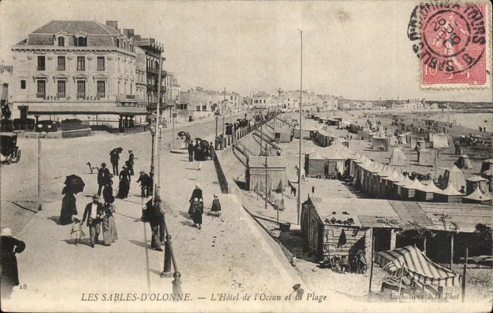 Les Sables-d'Olonne — O Hotel do Oceano e a Praia — Collections ND Phot - Frente
