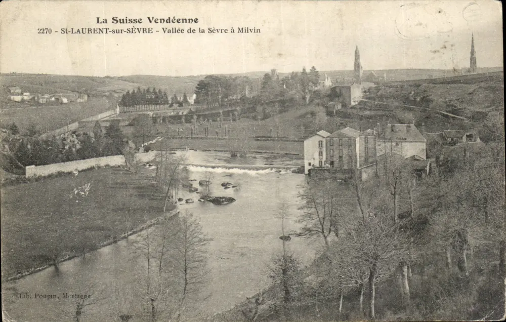 La Suisse Vendéenne — Tal der Sèvre bei Milvin — Lib. Poupin, Mortagne - Vorderseite