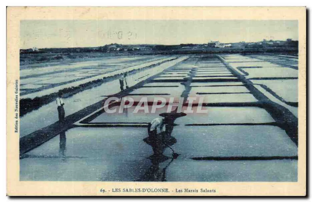 Les Sables-d'Olonne — Les Marais Salants — Edição das Nouvelles Galeries, n°69 - Frente