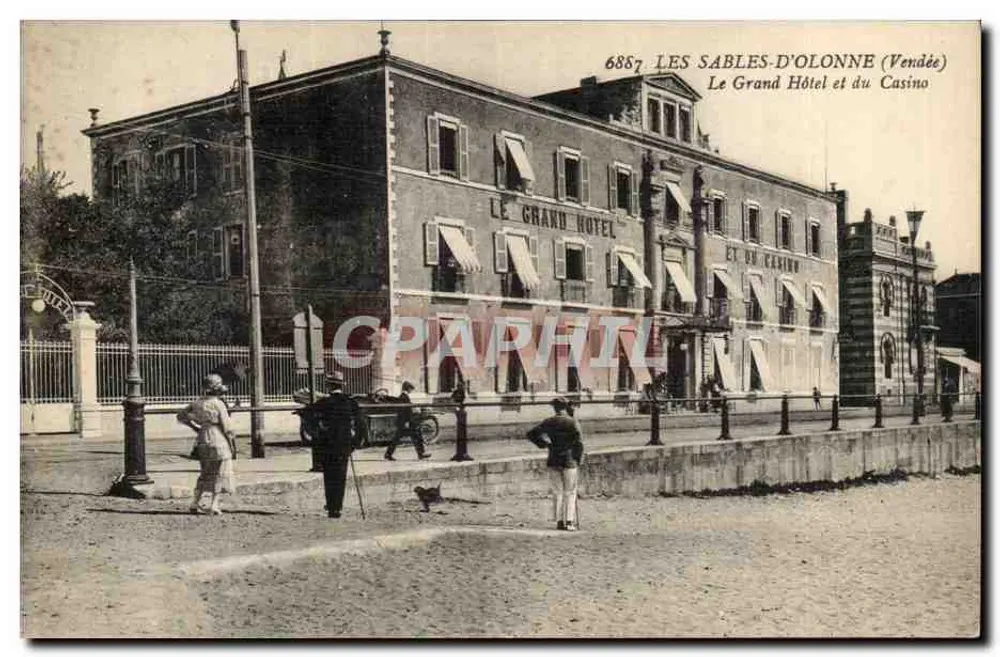 Les Sables-d'Olonne (Vendée) — Das Grand Hotel und das Casino — Éditeur H. Bergeron, La Rochelle - Vorderseite