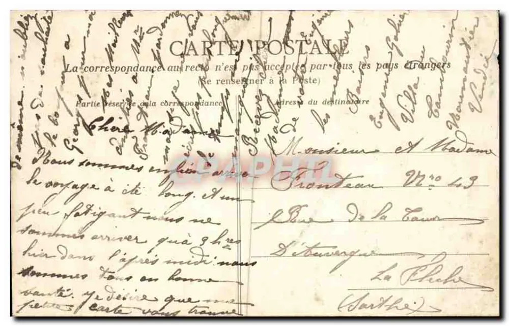 Noirmoutier — Abfahrt zur Eselsreise — L.N. 1 — Couillon, Foto-Verlag - Rückseite
