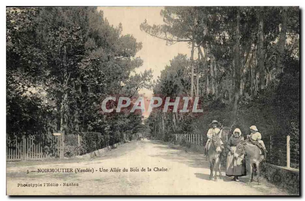 Noirmoutier (Vendée) — Ein Weg im Bois de la Chaise — Phototypie l'Hélio • Nantes - Vorderseite
