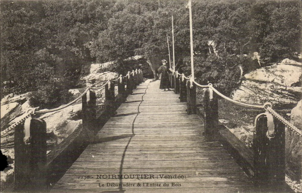 Noirmoutier (Vendée) — Der Landungssteg & Eingang zum Wald — unbekannter Verleger, Nr. 1170 - Vorderseite