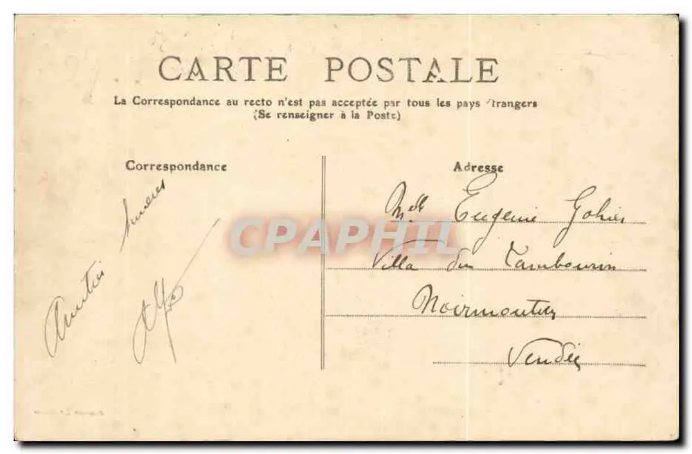 Noirmoutier (Vendée) — Allgemeiner Blick auf die Stadt, die Salzmoore — Sammlung Landivier - Rückseite