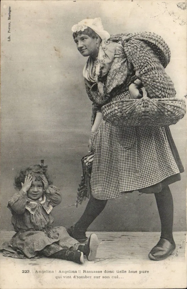Angélina! Angélina! Nimm doch diese reine Seele, die auf den Hintern gefallen ist... — Lib. Portrys, Mortagne — n° 223 - Vorderseite