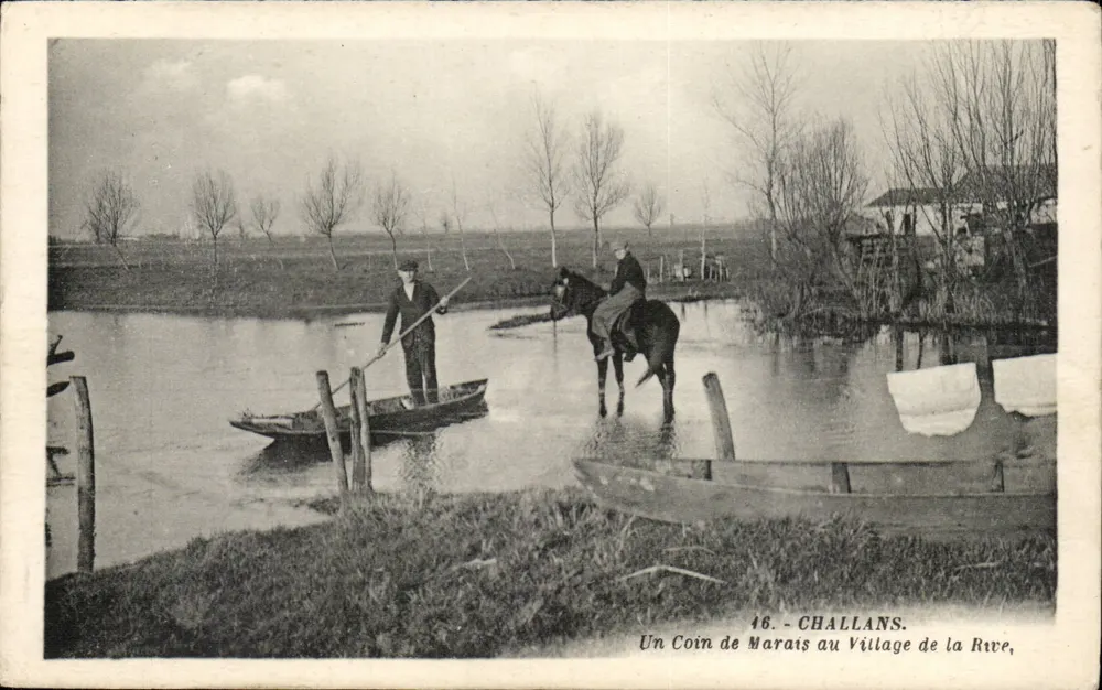Ein Stück von Marats am Dorf am Ufer — Chalans, n°46 — G. Arraud Verleger - Vorderseite