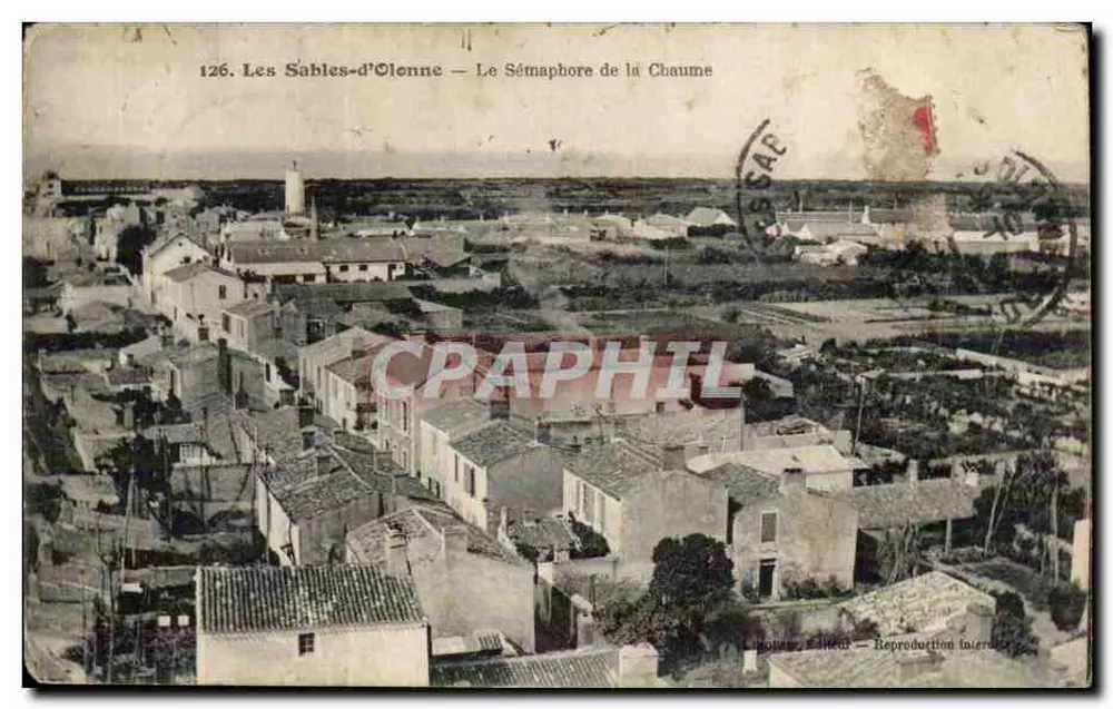 Les Sables-d'Olonne — O Sémaphore da Chaume — Editor Lignon - Frente