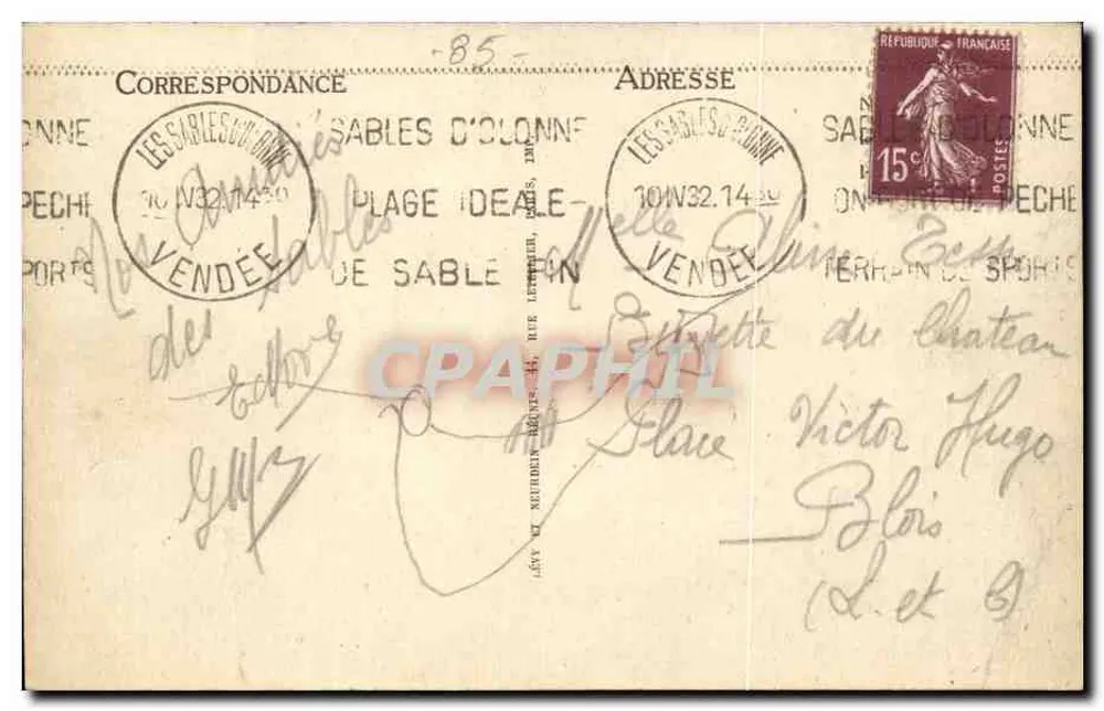 Les Sables-d'Olonne — Die Rückkehr der Sardinenfischerboote — LL - Rückseite