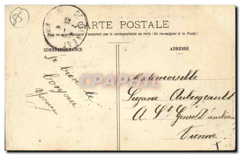 Les Sables-d'Olonne - A entrada no porto — Lucien Amiand, editor - Verso