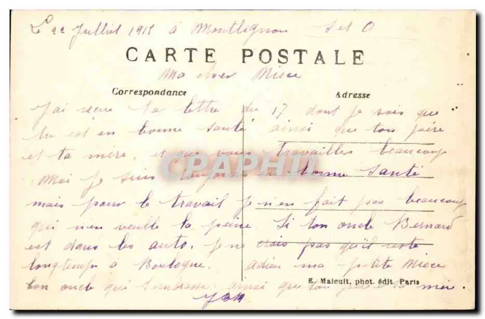 Enghien-les-Bains — Das Casino — Das Theater — E. M. - Rückseite