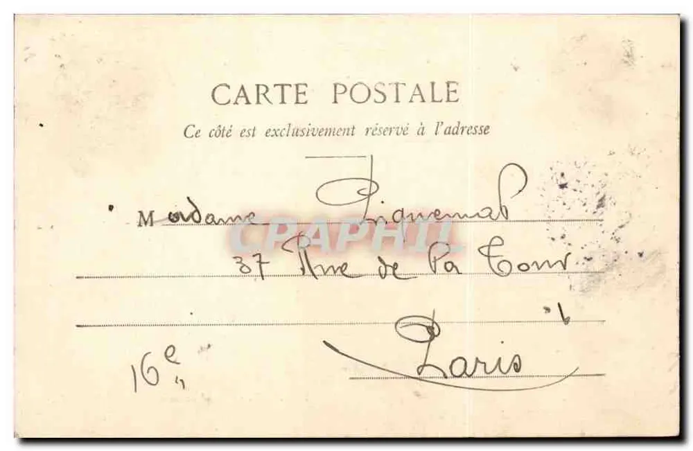 Pontoise - O Hotel de Ville — editor A. Seyes, número de série não visível - Verso