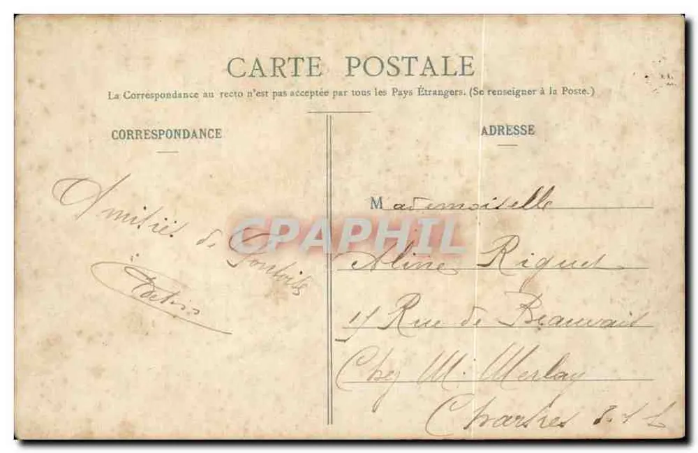Pontoise — Der Fischereihafen am Quai de Pothuis — C.M. - Rückseite