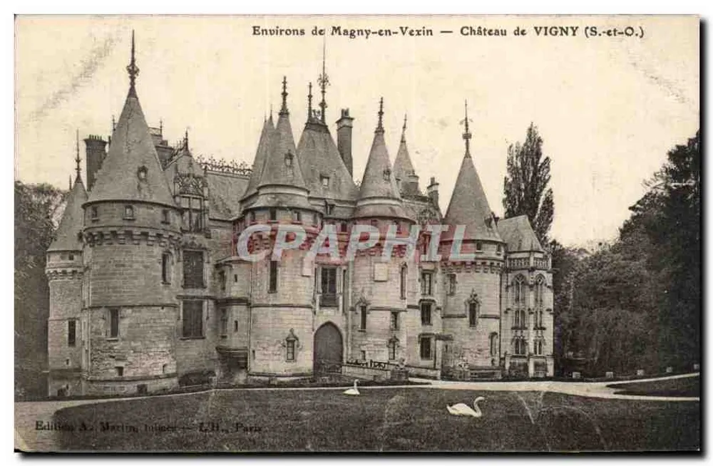 Schloss Vigny — Umgebung von Magny-en-Vexin — Ausgabe A. Marcin, Drucker, L.H., Paris - Vorderseite