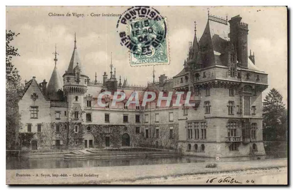 Castelo de Vigny - Cour interna — Pontoise - A. Seyes, imp.-edit. - Cliché Godetroy - Frente