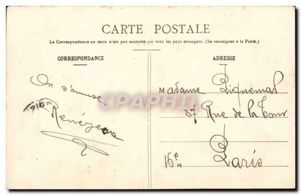 Castelo de Vigny - Cour interna — Pontoise - A. Seyes, imp.-edit. - Cliché Godetroy - Verso