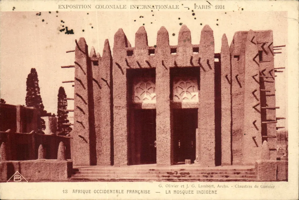 Französisch-Westafrika — Die indigene Moschee — Internationale Kolonialausstellung — Paris 1931 - Vorderseite