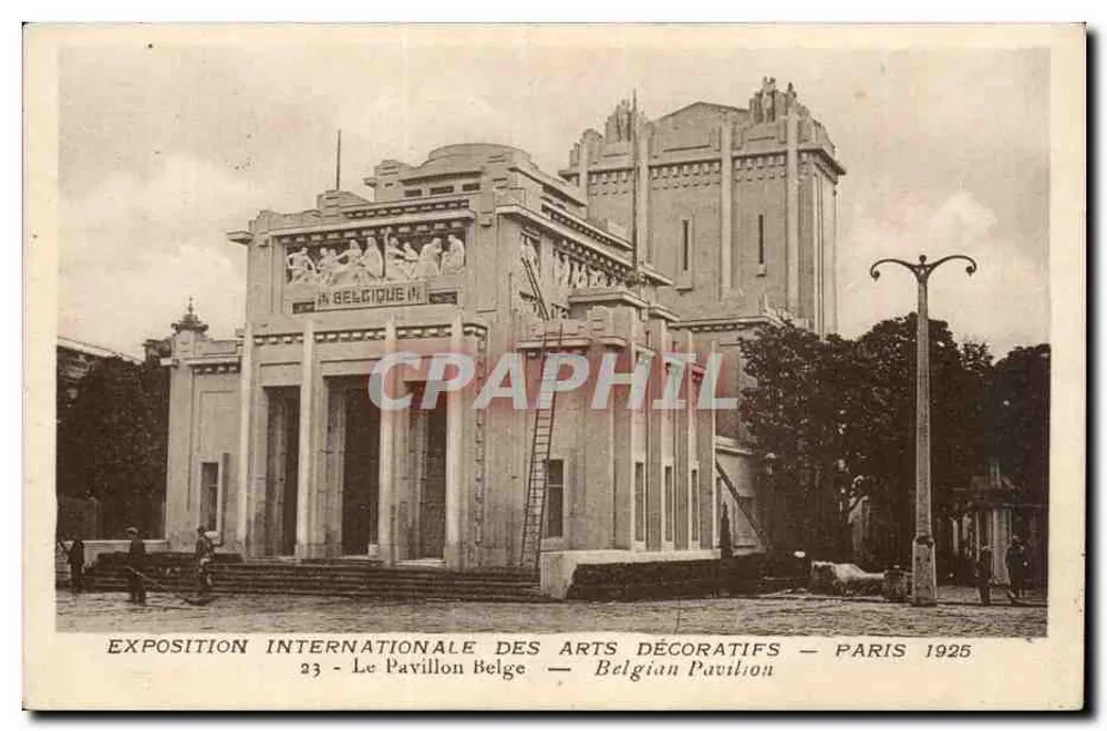 Internationale Ausstellung für Dekorative Künste — Das belgische Pavillon — Paris 1925 - Vorderseite