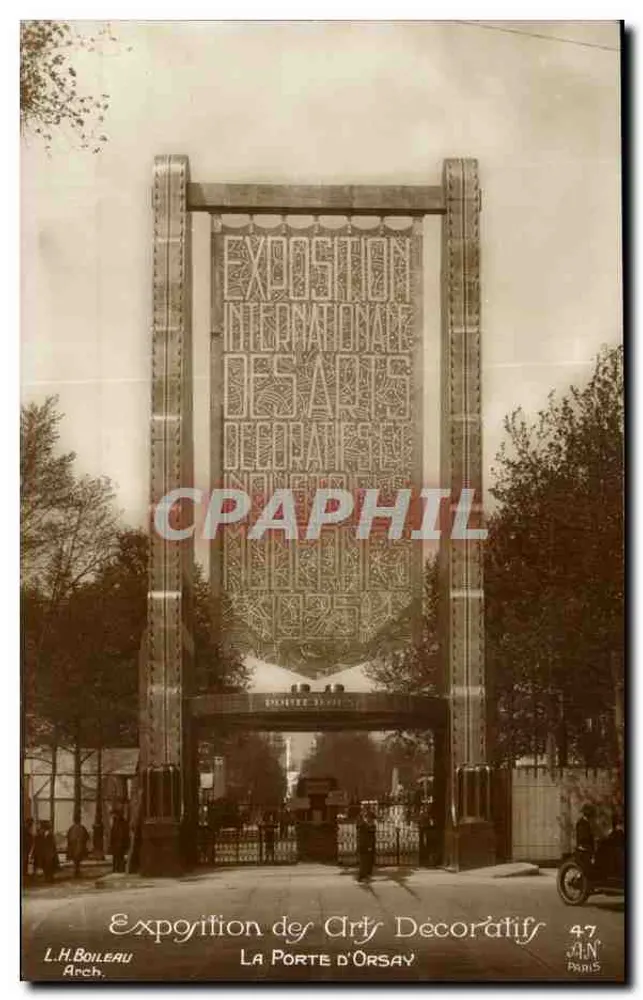 Internationale Ausstellung der dekorativen Künste — Die Porte d'Orsay — L.H. Boileau Arch. — n°47 - Vorderseite